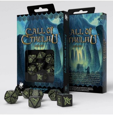 Kości RPG Zew Cthulhu Czarno-fosforyzujące - Black Monk: Gry Fabularne (RPG)!
