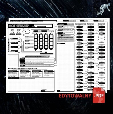 Mothership RPG - Edytowalne Karty Postaci i Statku | Black Monk: Gry fabularne (RPG)!