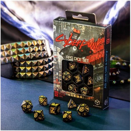 Zestaw Kości Cyberpunk Red: Mokra Robota - Black Monk: Gry Fabularne (RPG)!