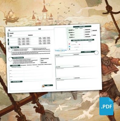 Fabula Ultima - Karta Postaci | Black Monk: gry fabularne (RPG)!