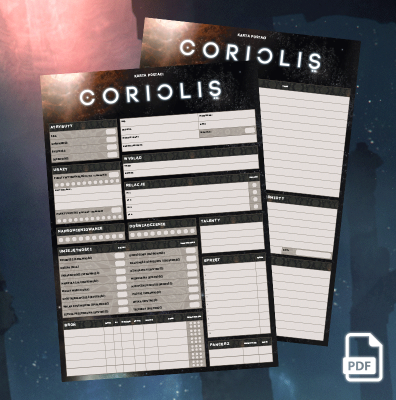 PDF Coriolis - Trzeci Horyzont - Karta Postaci i Statku - Black Monk: Gry Fabularne (RPG)!