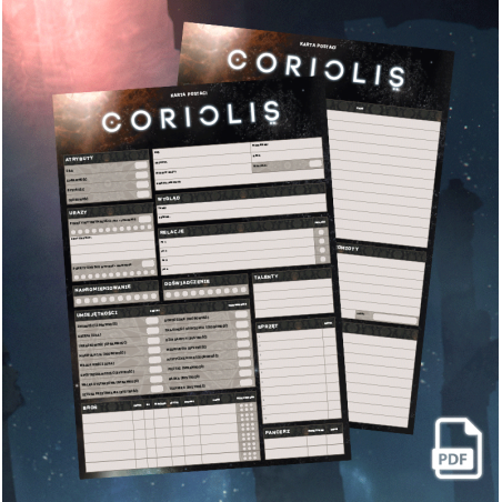 PDF Coriolis - Trzeci Horyzont - Karta Postaci i Statku - Black Monk: Gry Fabularne (RPG)!