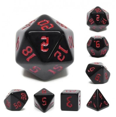 Zestaw Kości - Matowe Gotyckie - Żądza Grzesznicy - Black Monk: Gry Fabularne (RPG)!