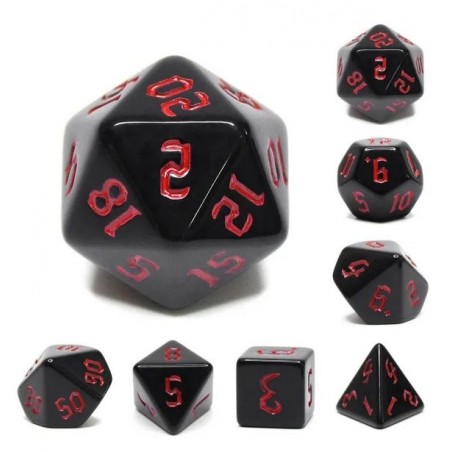 Zestaw Kości - Matowe Gotyckie - Żądza Grzesznicy - Black Monk: Gry Fabularne (RPG)!