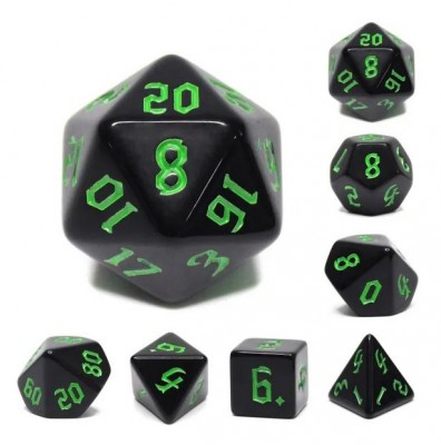 Zestaw Kości - Matowe Gotyckie - Zazdrość Grzesznicy - Black Monk: Gry Fabularne (RPG)!