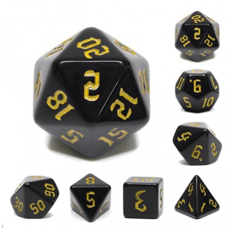 Zestaw Kości - Matowe Gotyckie - Przekleństwo Grzesznicy - Black Monk: Gry Fabularne (RPG)!