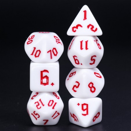 Zestaw Kości - Matowe Gotyckie - Krwawy Śnieg - Black Monk: Gry Fabularne (RPG)!