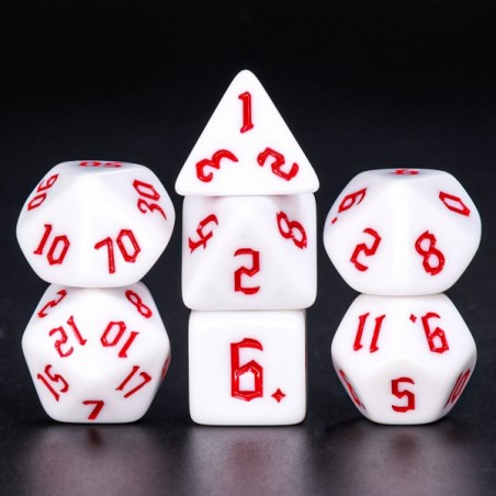 Zestaw Kości - Matowe Gotyckie - Krwawy Śnieg - Black Monk: Gry Fabularne (RPG)!