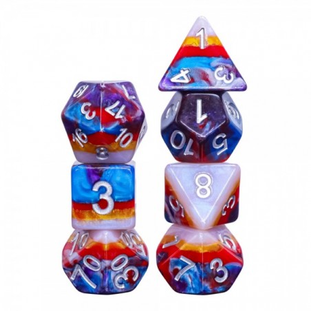 Zestaw Kości - Tęczowe - Nieziemski Świt - Black Monk: Gry Fabularne (RPG)!