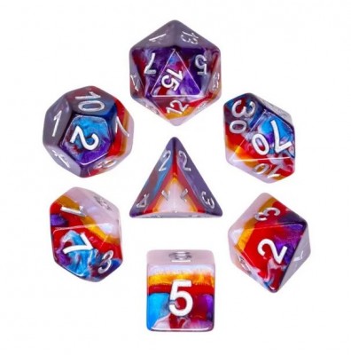 Zestaw Kości - Tęczowe - Nieziemski Świt - Black Monk: Gry Fabularne (RPG)!