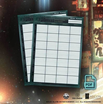 PDF Blade Runner - Terminarz Dochodzenia- Black Monk: Gry Fabularne (RPG)!