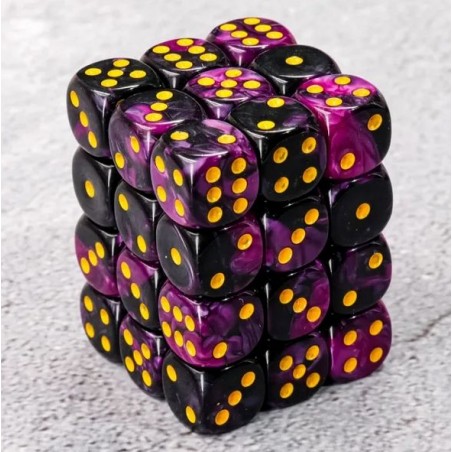 Kości K6 12mm- Fioletowo - czarne - Black Monk: Gry Fabularne (RPG)!