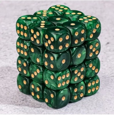 Kości K6 12mm- Zielono- czarne - Black Monk: Gry Fabularne (RPG)!