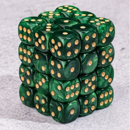 Kości K6 12mm- Zielono- czarne - Black Monk: Gry Fabularne (RPG)!