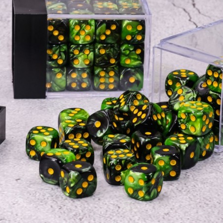 Kości K6 12mm- Goblińsko - czarne - Black Monk: Gry Fabularne (RPG)!