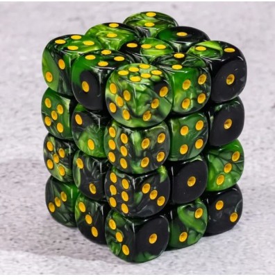 Kości K6 12mm- Goblińsko - czarne - Black Monk: Gry Fabularne (RPG)!