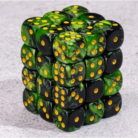 Kości K6 12mm- Goblińsko - czarne - Black Monk: Gry Fabularne (RPG)!