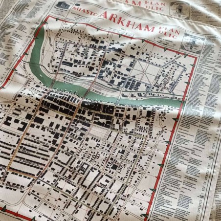 Mapa Arkham: 70x100 cm materiał  - Black Monk: gry fabularne (RPG)!
