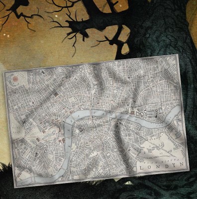 Mapa Vaesen - Londyn: 70x100 cm materiał