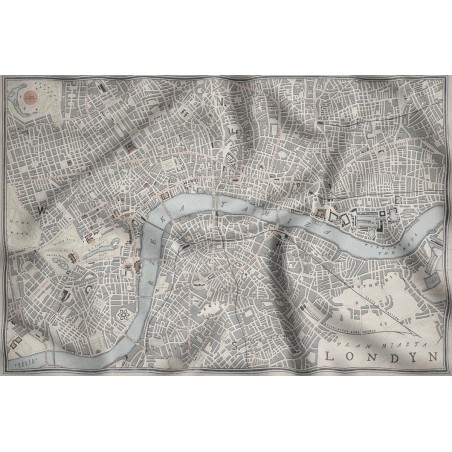 Mapa Vaesen - Londyn: 70x100 cm materiał