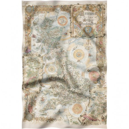 Mapa Brytanii z Czasów Artura Pendragona: 70x100 cm materiał