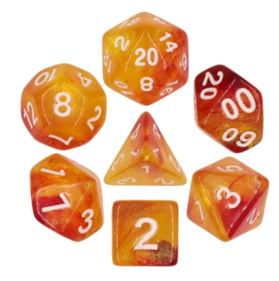 Zestaw Kości - Galaktyczne - Wybuch Wulkanu - Black Monk: Gry Fabularne (RPG)!