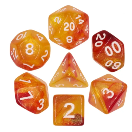 Zestaw Kości - Galaktyczne - Wybuch Wulkanu - Black Monk: Gry Fabularne (RPG)!