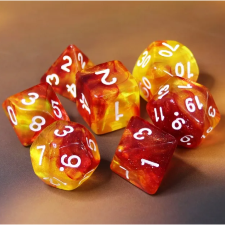 Zestaw Kości - Galaktyczne - Wybuch Wulkanu - Black Monk: Gry Fabularne (RPG)!