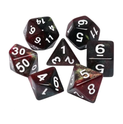 Zestaw Kości - Galaktyczne - Pełzający Ogień - Black Monk: Gry Fabularne (RPG)!