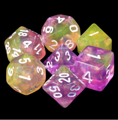 Zestaw Kości - Galaktyczne - Żelki Wszystkich Smaków - Black Monk: Gry Fabularne (RPG)!