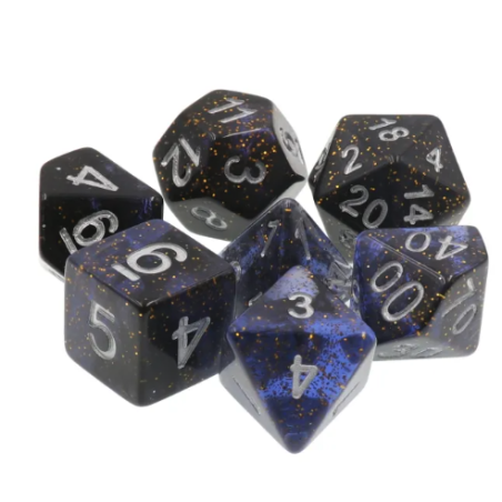 Zestaw Kości - Galaktyczne - Rozgwieżdżone Niebo - Black Monk: Gry Fabularne (RPG)!