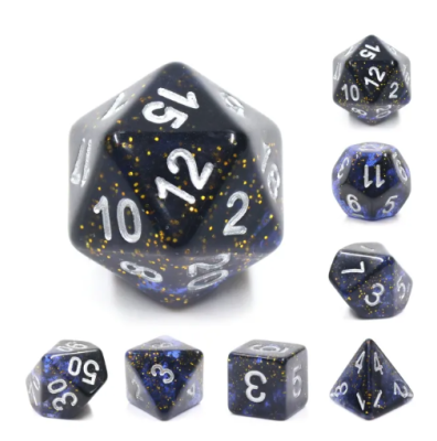 Zestaw Kości - Galaktyczne - Rozgwieżdżone Niebo - Black Monk: Gry Fabularne (RPG)!