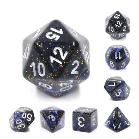 Zestaw Kości - Galaktyczne - Rozgwieżdżone Niebo - Black Monk: Gry Fabularne (RPG)!