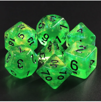 Zestaw Kości - Galaktyczne - Zaklęcie Kwiatowego Pyłku | Black Monk: Gry fabularne (RPG)!