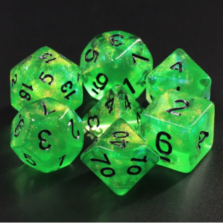 Zestaw Kości - Galaktyczne - Zaklęcie Kwiatowego Pyłku | Black Monk: Gry fabularne (RPG)!