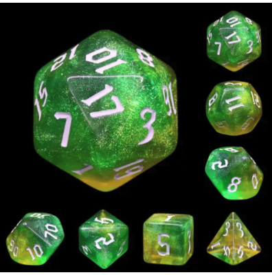 Zestaw Kości - Galaktyczne - Wróżkowe Iskierki Radości | Black Monk: gry fabularne (RPG)!