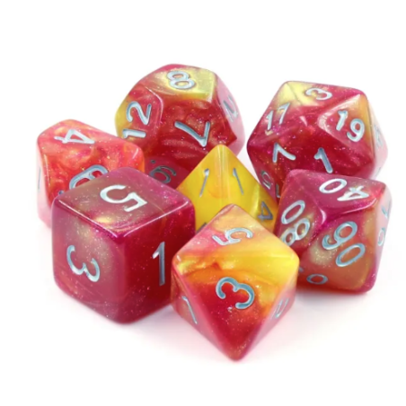 Zestaw Kości - Galaktyczne - Słoneczny Wiatr Magii - Black Monk: Gry Fabularne (RPG)!