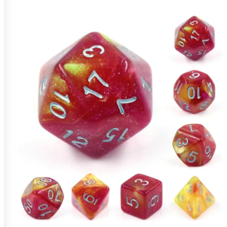 Zestaw Kości - Galaktyczne - Słoneczny Wiatr Magii - Black Monk: Gry Fabularne (RPG)!