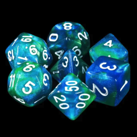 Zestaw Kości - Galaktyczne - Świetlikowy Las - Black Monk: Gry Fabularne (RPG)!