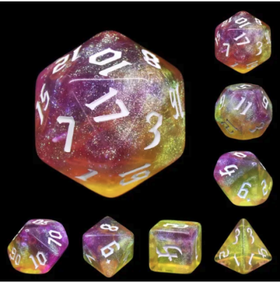 Zestaw Kości - Galaktyczne - Wiara w Marzenia - Black Monk: Gry Fabularne (RPG)!