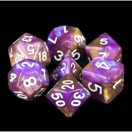 Zestaw Kości - Galaktyczne - Purpurowy Blask Królowej - Black Monk: Gry Fabularne (RPG)!