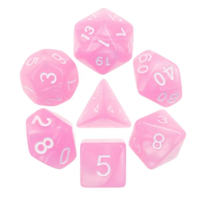 Zestaw Kości - Perłowe - Wata Cukrowa - Black Monk: Gry Fabularne (RPG)!