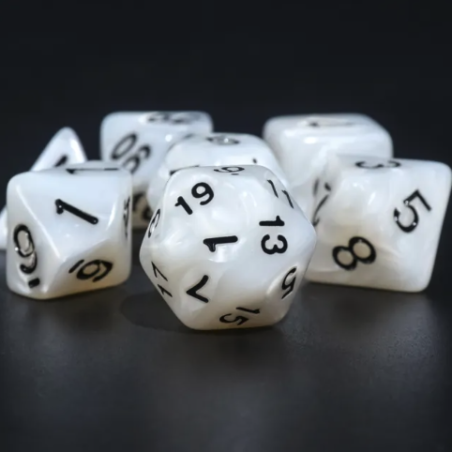 Zestaw Kości - Perłowe - Duchowa Poświata - Black Monk: Gry Fabularne (RPG)!