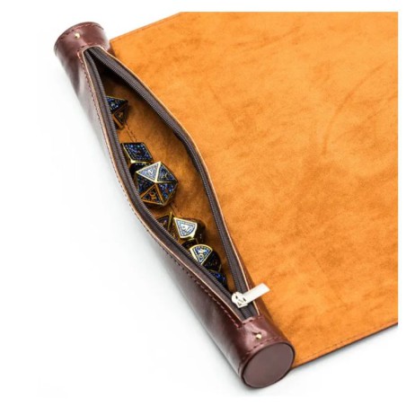 Zwijana mata z pojemnikiem na kości - ciemno brązowa - Black Monk: Gry Fabularne (RPG)!