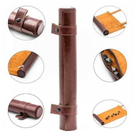 Zwijana mata z pojemnikiem na kości - ciemno brązowa - Black Monk: Gry Fabularne (RPG)!