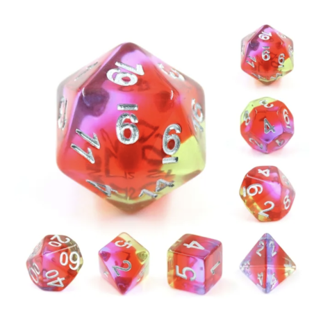 Zestaw Kości - Tęczowe - Jagody Szybkości - Black Monk: Gry Fabularne (RPG)!