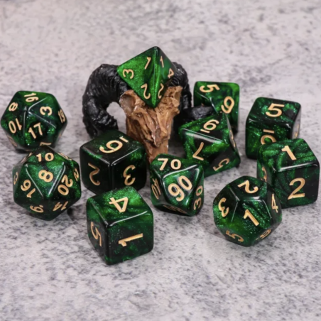 Zestaw Kości - Dungeons & Dragons - Pyłek Prawie-Niewidzialności - Black Monk: Gry Fabularne (RPG)!