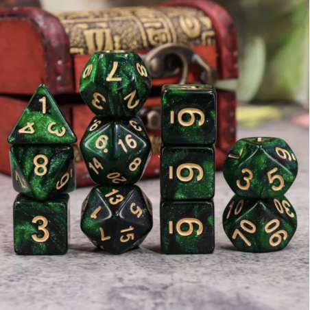 Zestaw Kości - Dungeons & Dragons - Pyłek Prawie-Niewidzialności - Black Monk: Gry Fabularne (RPG)!