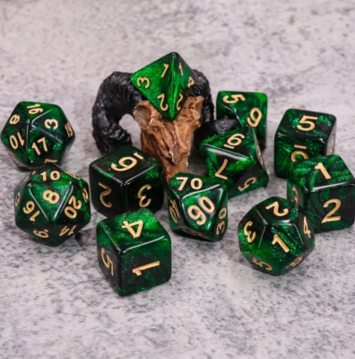 Zestaw Kości - Dungeons & Dragons - Pyłek Prawie-Niewidzialności - Black Monk: Gry Fabularne (RPG)!