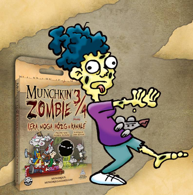 Munchkin Zombie 3/4: Ręka, Noga, Mózg W Kanale - Black Monk: imprezowe gry planszowe!